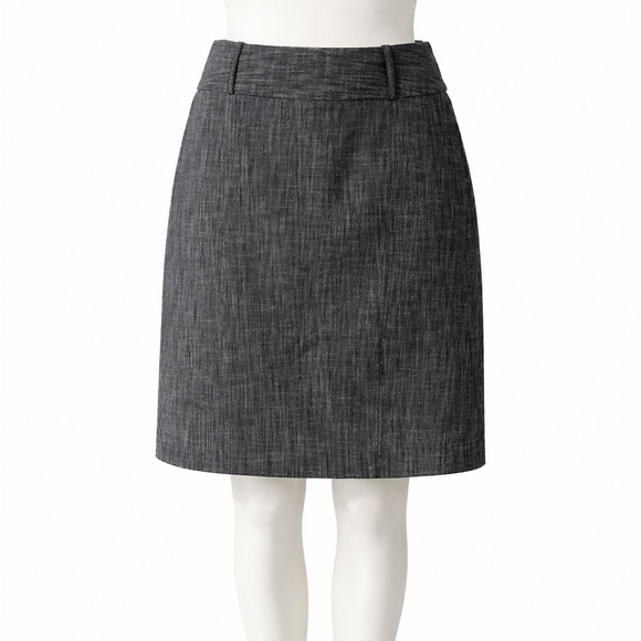 Larry Levine Stretch Grey Pencil Skirt Size 8 | Button Front | Workwear - Picture 1 of 8